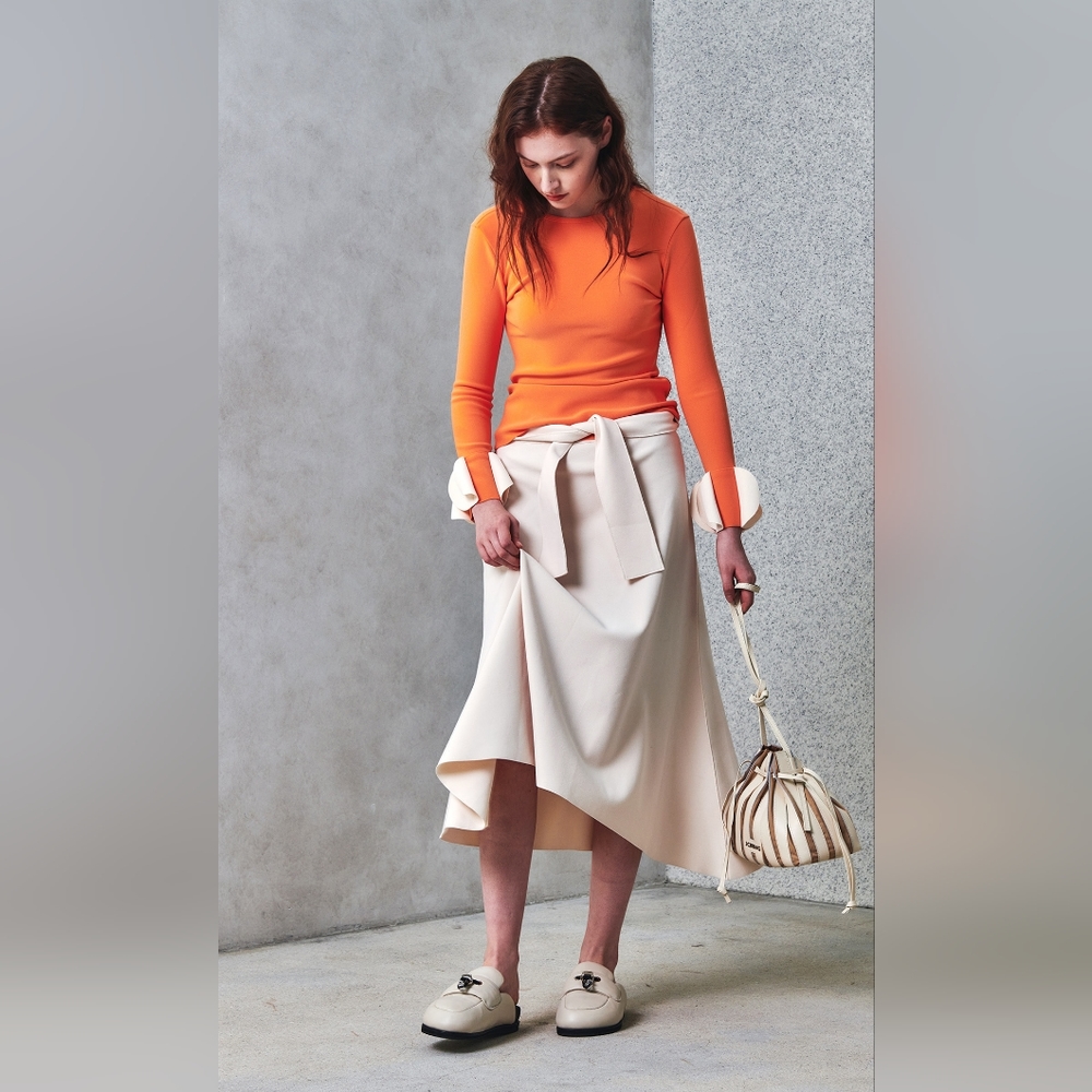 NWT W concept J.CHUNG SG Signature Dumpling Top Korean brand orange